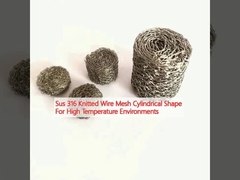 Sus 316 شبكة سلكية محكمة الشكل الأسطواني لبيئات درجات الحرارة العالية