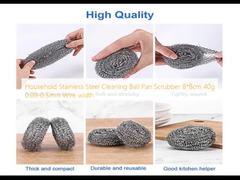 المنزلية الفولاذ المقاوم للصدأ تنظيف الكرة عموم الغسيل 8*8 سنتيمتر 40 جرام 0.08-0.5 مللي متر عرض السلك