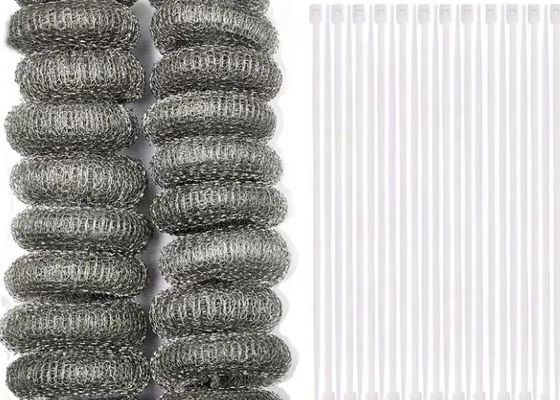 2.5CM من الفولاذ المقاوم للصدأ حلقات الشبكة السلكية الخيطية للشاشات