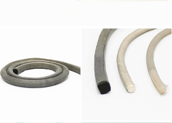 OEM محبوك شبكة سلكية طوقا الفولاذ المقاوم للصدأ 0.55mm 12x6mm هول للختم