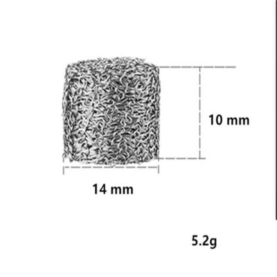 حشية شبكة سلكية محبوكة صفراء مضغوطة ضياء 50 مم لتصفية الزيت