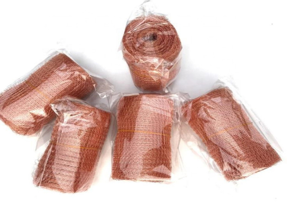 تخصيص شبكة النحاس الأحمر النقي محبوك 1.3 متر سدادة مانع المموج الشكل