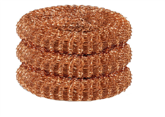 كرة تنظيف منزلية من الفولاذ المقاوم للصدأ ، كرة سلك نحاسي ODM 20 جرام 6.5 * 6.5 سم