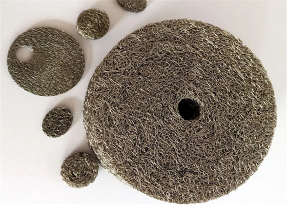 طوقا شبكة أسلاك محبوك مضغوط شكل دائري OEM 0.55mm لحشية العادم